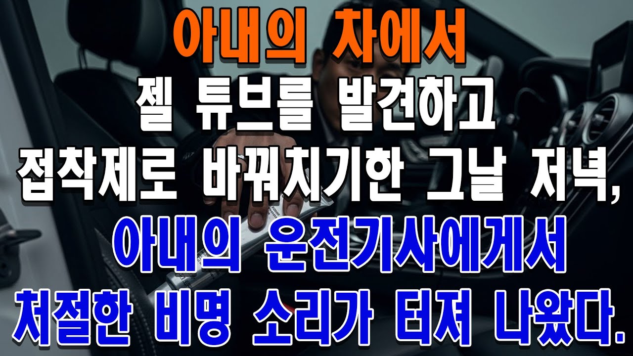 아내의 차에서 젤 튜브를 발견하고 접착제로 바꿔치기한 그날 저녁, 아내의 운전기사에게서 처절한 비명 소리가 터져 나왔다.