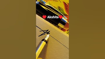 ❤️ How to sign "Name Akshita"?❤️#handwriting #calligraphy #signature #art #alphabet