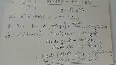 property proof 1: forward difference operator