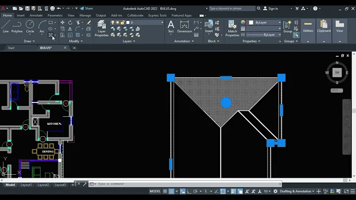 MAKING A ROOF PLAN WITH AUTO CAD FOR BEGINNERS