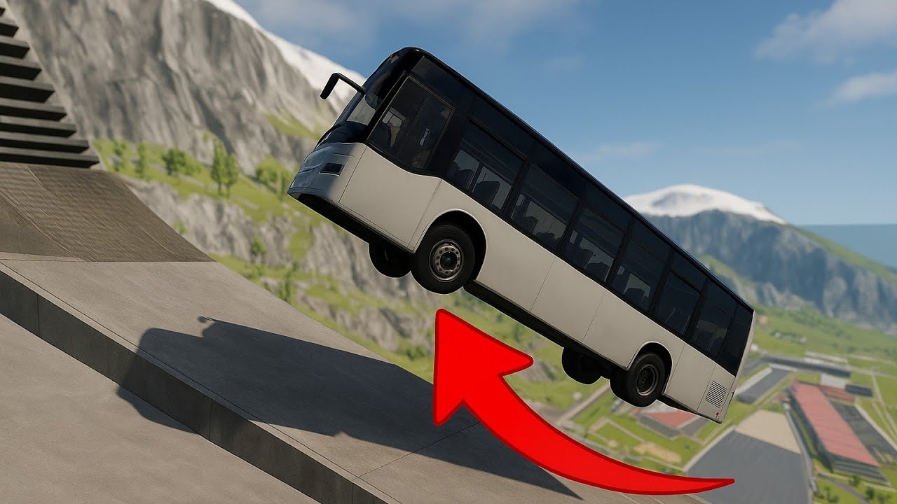 INSANE Reverse Car Jump Challenge in BeamNG Drive 🚗🔙 | Epic Ramp Test