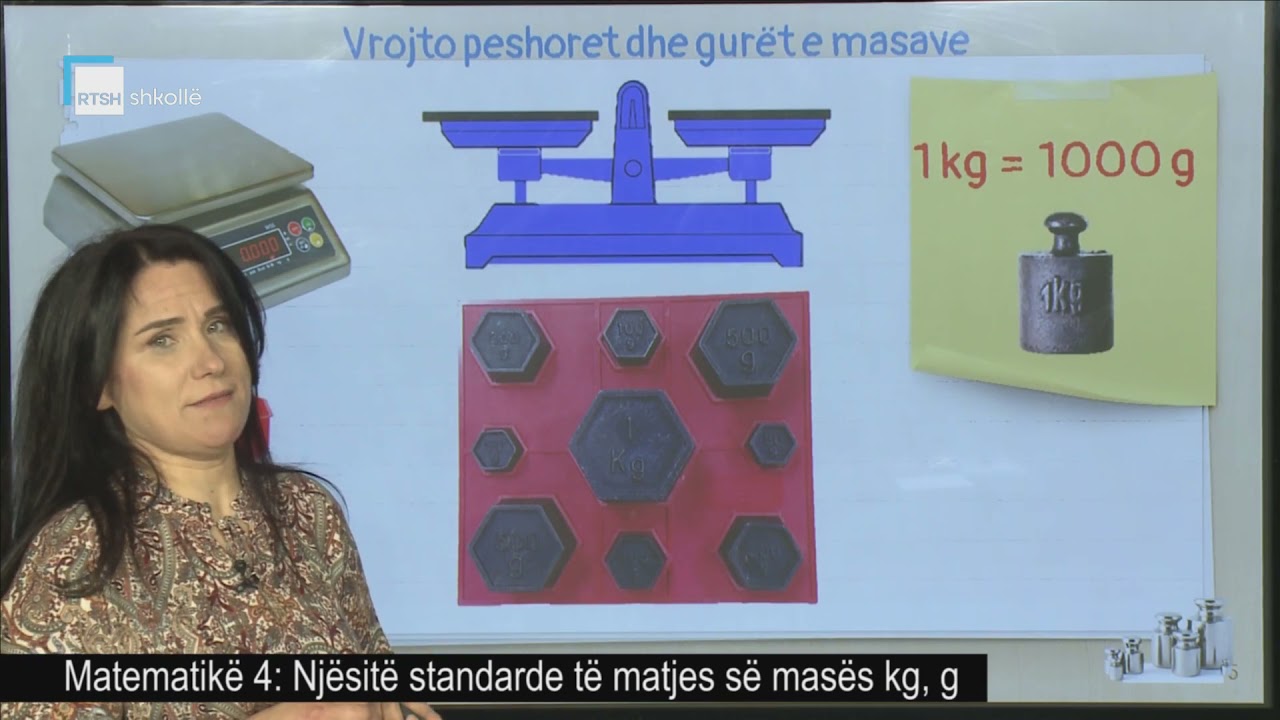 Matematikë 4 - Njësitë standarde të matjes së masës kg, g