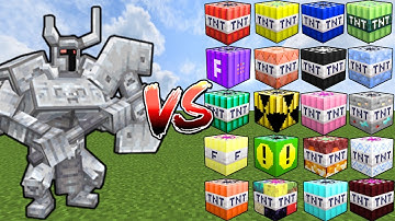 Ferrous Wroughtnaut vs ALL TNT | Minecraft Mob Battle