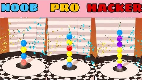 NOOB vs PRO vs HACKER in Stack Rider ❤️ All Levels Gameplay, NEW Games iOS, Android