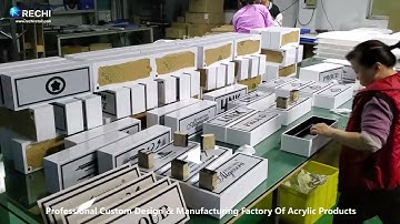 RECHI |Custom Counter Acrylic Display Factory| Illuminated Acrylic Light Box Sign For Makeup Brand