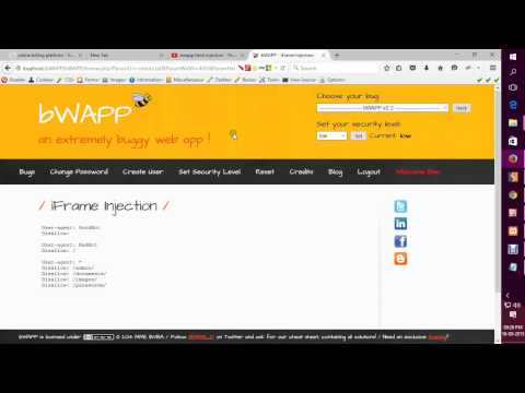 bWAPP iFrame Injection
