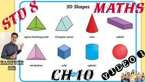 VIDEO:1 STD:8 MATHS CH:10 ઘનાકારોનું પ્રત્યક્ષીકરણ with Hasmukh Sir