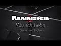 Rammstein Was Ich Liebe English And German Lyrics Rammstein Was Ich Liebe English And German Lyrics