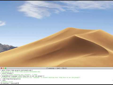 Test grouping of ag-grid with Taiko