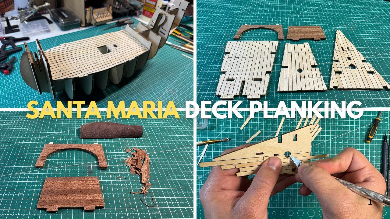 Santa Maria - Kit by occre - Deck Planking  l Ep. 2