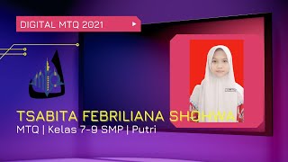 Download lagu TSABITA FEBRILIANA SHOHWA - MTQ | Kelas 7-9 SMP | Putri