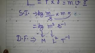 pgtrb physics angular momentum SI unit and dimensional formula