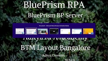 BluePrism RPA - BP Server - Overview - Aditya RPA Academy
