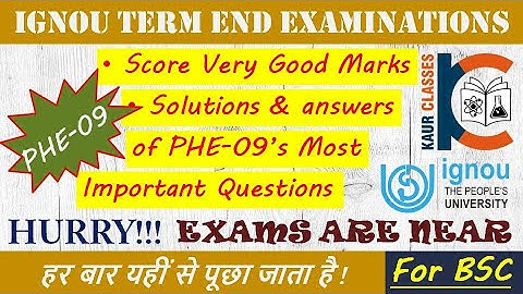 PHE-09 | Most Important Questions With Solutions, Part-1 | Optics | Physics | TEE | BSC | IGNOU |