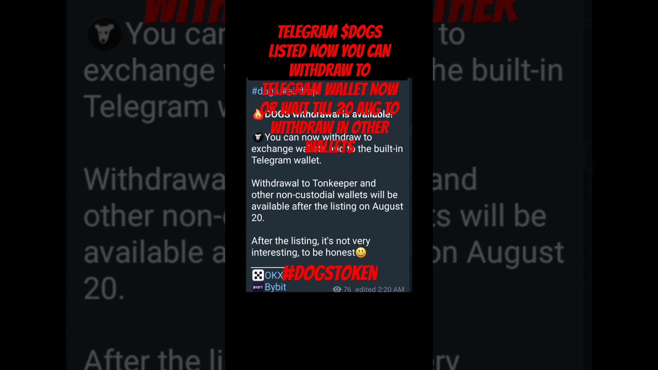 WITHDRAW YOUR DOGS TOKEN NOW 