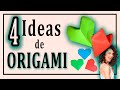 4 IDEAS PARA HACER CORAZÓN DE PAPEL | Corazón de Origami | Maleja Vlogs