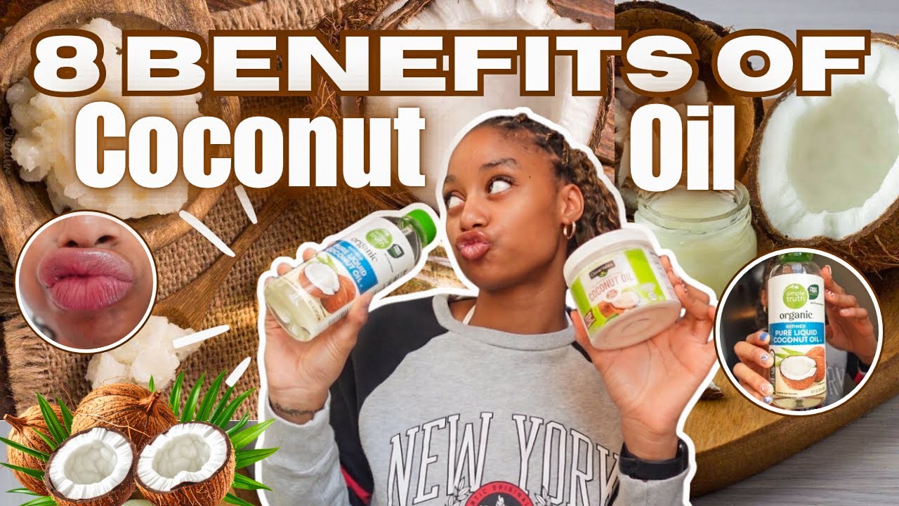 ПРЕИМУЩЕСТВА ИСПОЛЬЗОВАНИЯ КОКОСОВОГО МАСЛА✨🥥 *для девушек*