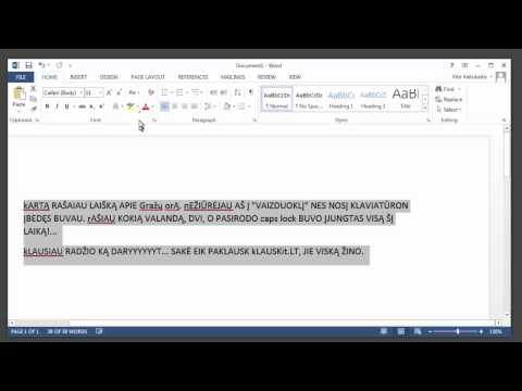 Video: Kaip išjungti automatinį didžiųjų raidžių rašymą?