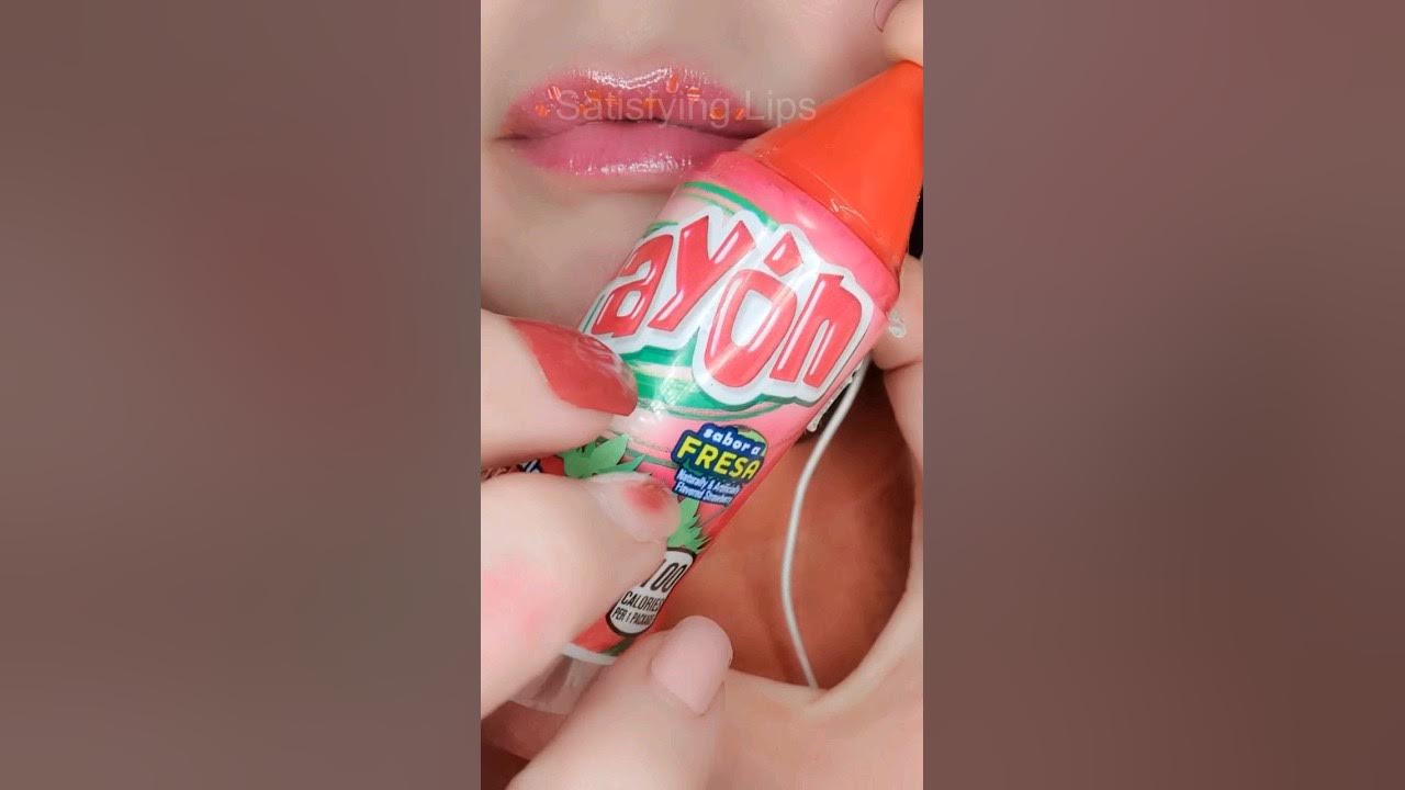 ASMR Satisfying Eating Crayon Candy 🖍 #asmrsatisfying #crayon