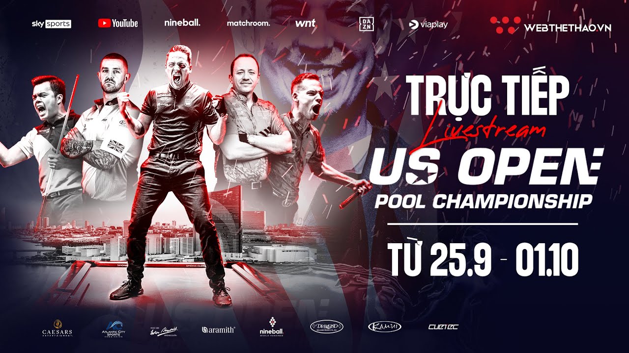 🔴Trực tiếp Giải billiards US Open Pool Championship 2023 Tối ngày