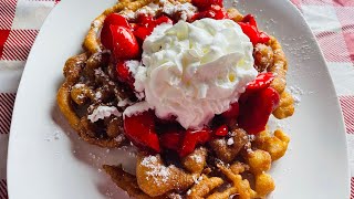 Easy Homemade Funnel Cakes With Pancake Mix