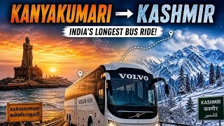 From Kanyakumari to Kashmir 😱 4000KM Volvo Bus Ride! screenshot 2
