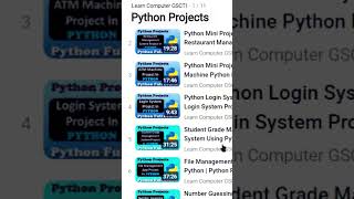 python Projects #shorts #python #pythonprojects.