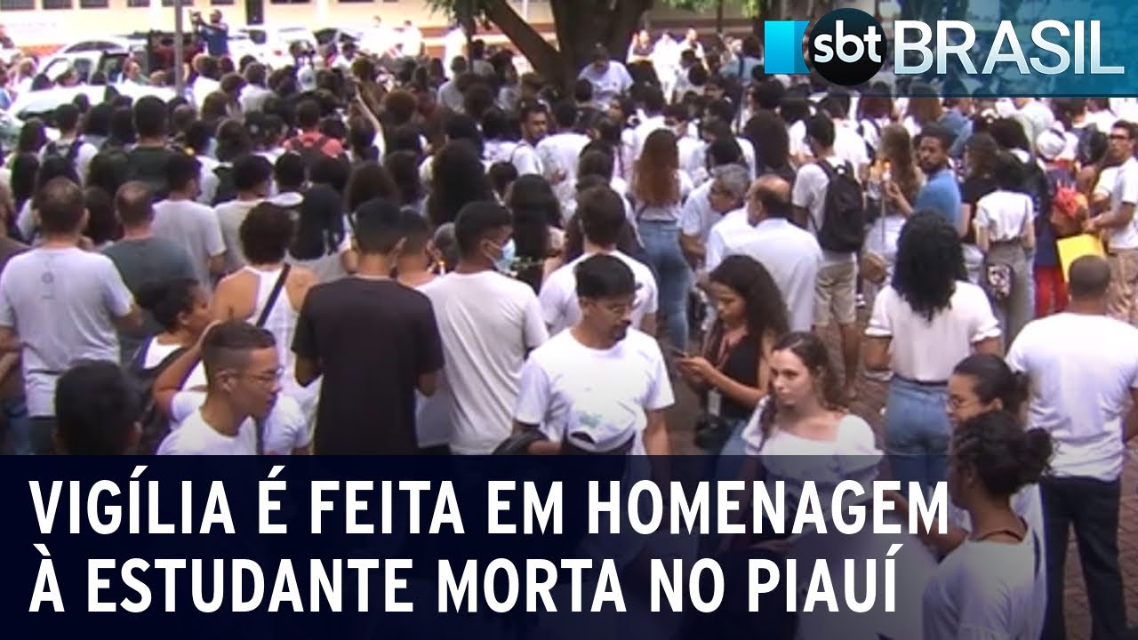 Vigília é feita em homenagem à estudante morta em universidade do Piauí | SBT Brasil (30/01/23)