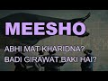MEESHO SHARE LATEST NEWS - MEESHO TODAY TARGET - MEESHO SUPPORT - MESSHO TECHNICAL #messho #split