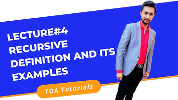 Lecture#4 Recursive Definition and its Examples in Theory of Automata || TOA Lectures for Beginners