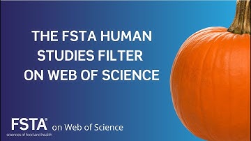 FSTA Human Studies Filter on Web of Science