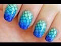 Mermaid Nail Tutorial (Konad Stamping with Sponge Gradient)
