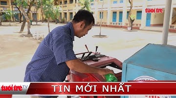 ⚡ Phóng sự | Độc đáo chiếc máy hốt rác làm đẹp sân trường của “kỹ sư làng”