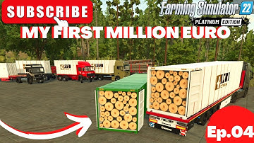 #fs22, MY FIRST #MILLION EURO ON #SILVERRUN FOREST// #LOGGING // #LOADING 8 #CONTAINER AND #SELL