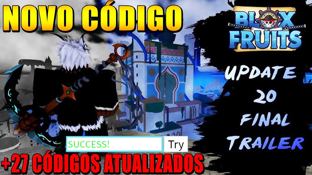 Revelado os Códigos Blox Fruits Novembro 2023 Update 20