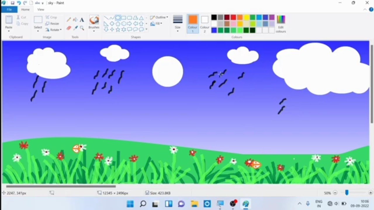 Beautyfull Nature Landscape in ms paint ms paint YouTube