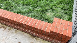 Bricklaying  Finishing a DIY Garden Brick Wall