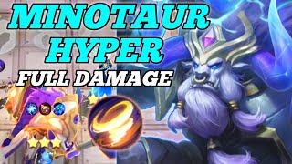 MINOTAUR HYPER FULL DAMAGE !! MAGIC CHESS MOBILE LEGENDS COMBO VALE SKILL 2