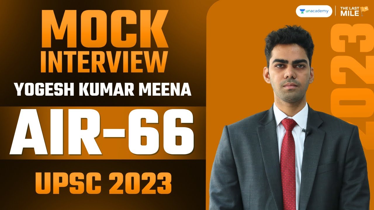 Yogesh Kumar Meena, Rank 66 IAS - UPSC 2023 | UPSC 2023 Mock Interview | IAS Interview