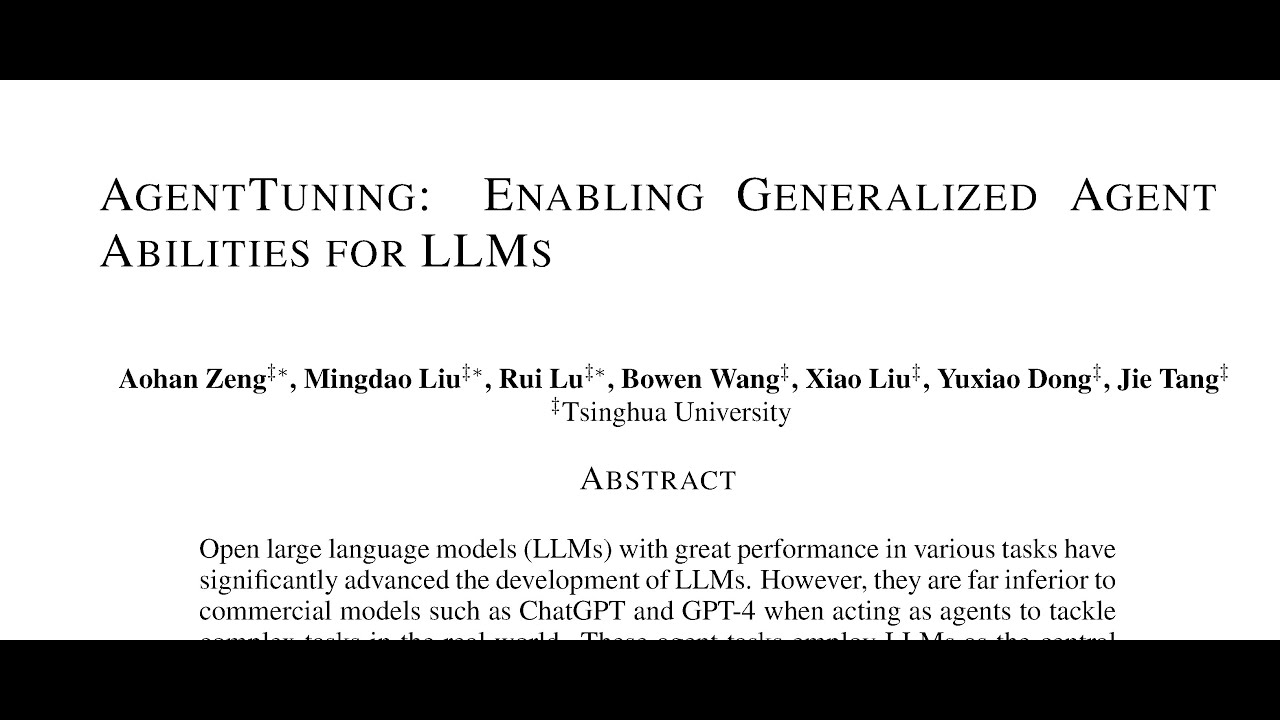 [short] AgentTuning: Enabling Generalized Agent Abilities for LLMs ...