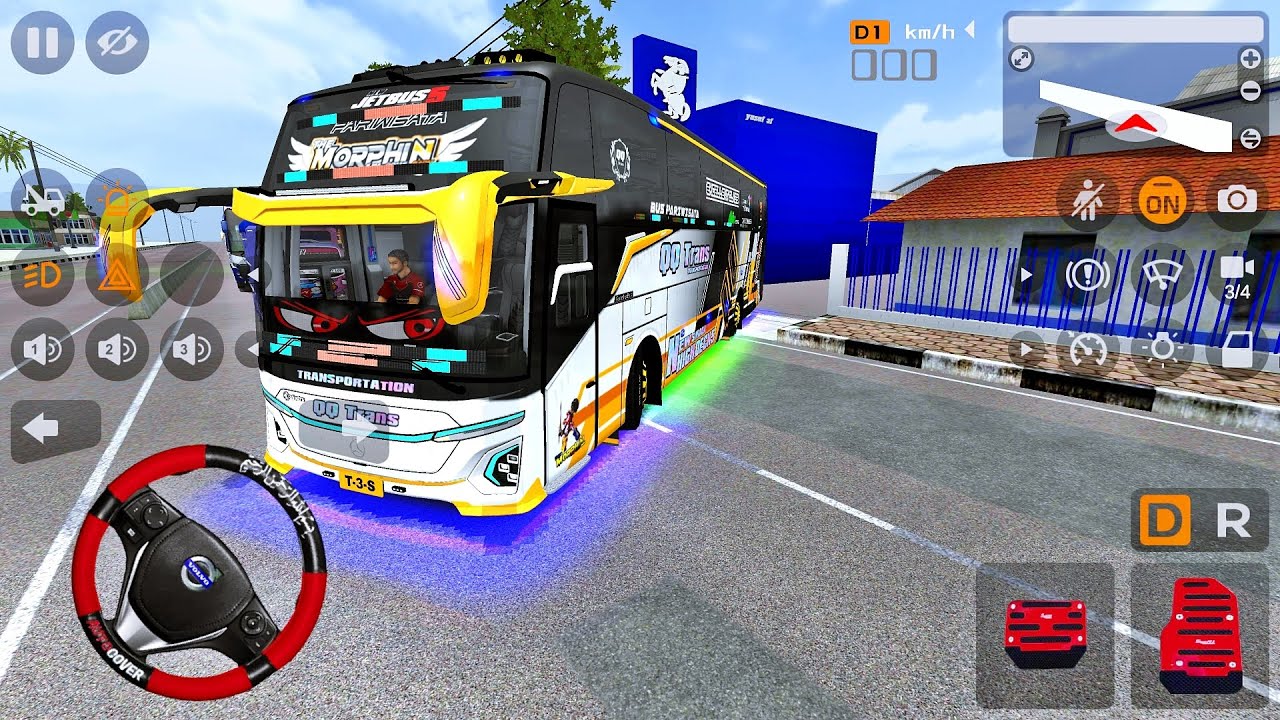 Bus Pariwisata QQ Trans Morphin Rilis Unit JB5 SHD Terbaru Langsung Main Ke Garasi Tunggal Jaya