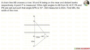 Problem No - 6 in  Obstacles in Chain Surveying from previous university questions