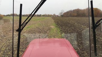 Case IH 9370 with a Krause 15 shank Coulter chisel in hard ground