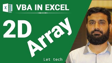 2D Array in VBA  | VBA in Urdu & Hindi