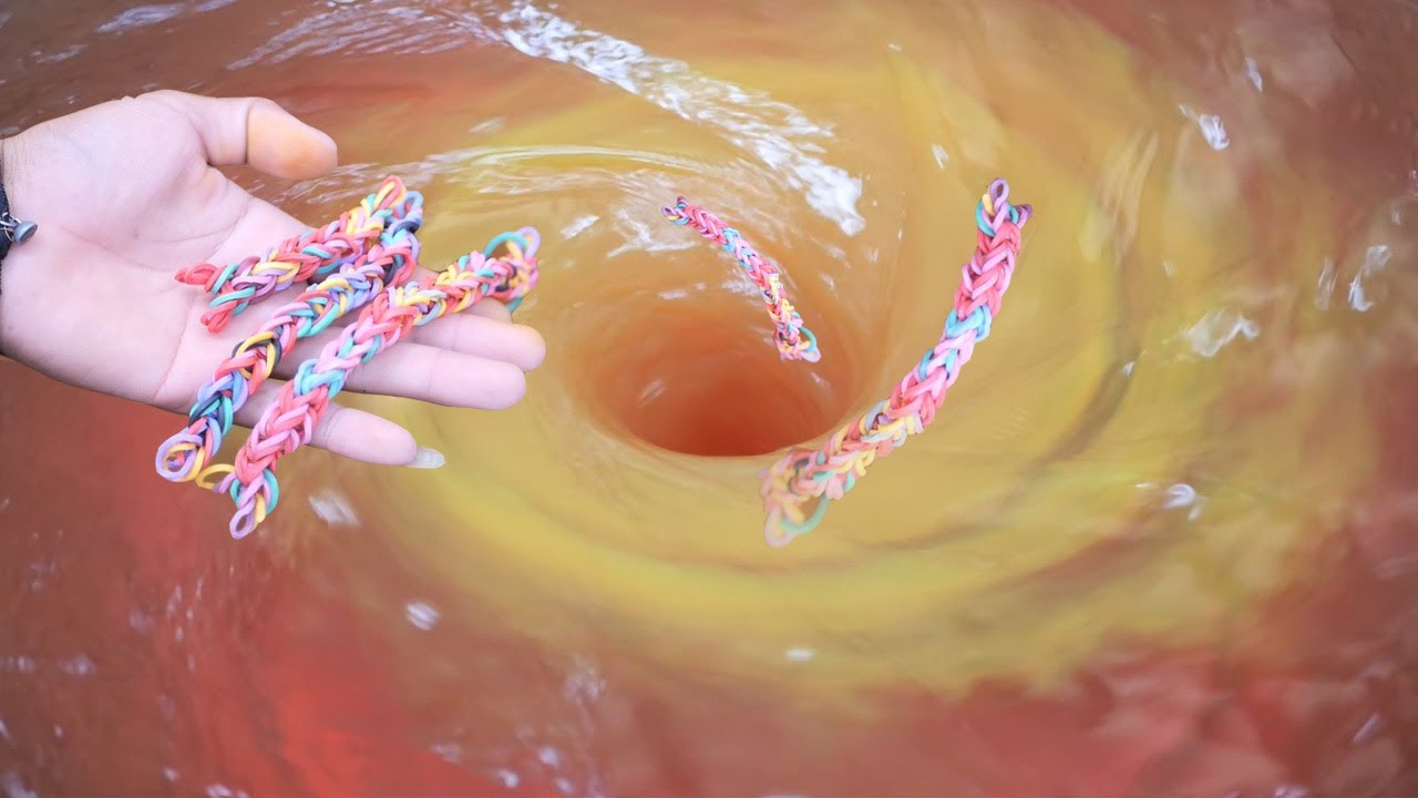 Colorful Whirlpool Hole Vs Mix Color Rubber Bands 032 YouTube