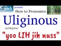 How to Pronounce Uliginous (and Uliginous Meaning)