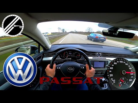 VW Passat Variant 2.0 TDI B8 3G 150 PS Top Speed Drive On German Autobahn No Speed Limit