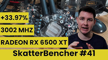 Radeon RX 6500 XT Undervolt & Overclock to 3002 MHz With ElmorLabs EVC2SX | SkatterBencher #41