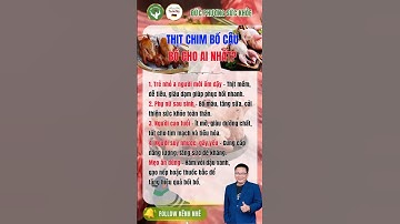 Thịt Chim Bồ Câu Bổ Cho Ai Nhất? Lợi Ích Sức Khỏe Ít Người Biết | Đức Phương Sức Khỏe