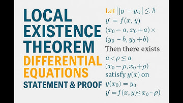Local Existence Theorem | Differential Equations | Statement & Proof @PiyushMaths
